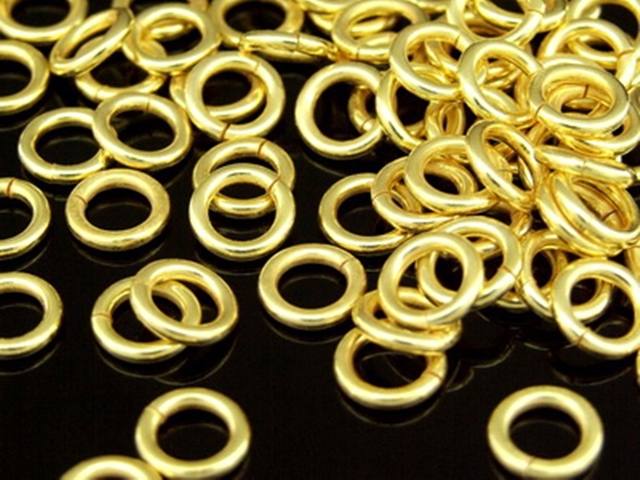 KG-171 24K gold vermeil 10 thai karen hill tribes handmade silver mini opened plain round hoop 