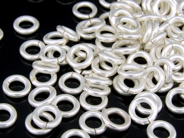 KA-074 Thai karen hill tribe handmade silver 30 small round opened jump ring