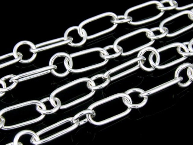 KL-022 Thai karen hill tribes handmade silver 24 plain link chain