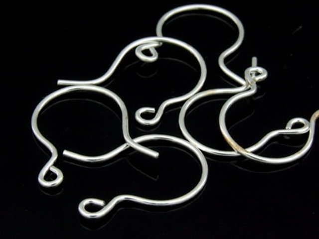 KA-031 Thai karen hill tribe hamdmade silver 20 earring wire hook