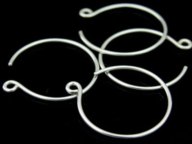 KA-026 Thai karen hill tribe handmade silver white 8 earring post hook