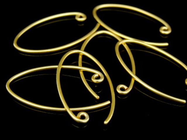 KG-502 24K gold vermeil Karen hill tribe handmade silver 4 earring wire hook