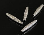 KS-016 Thai karen hill tribe handmade silver 4 wrap tube bead