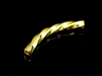 KG-188 24K gold vermeil 10 thai karen hill tribes handmade silver twist bar curve tube bead