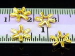KG-189 24K gold vermeil 15 thai karen hill tribes handmade silver snow flake shape bead