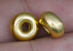 KG-236 24K gold vermeil thai karen hill tribe handmade silver 6 plain round bead