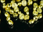 KG-264 Thai karen hill tribe silver 6 gold vermeil double swirl wire bead