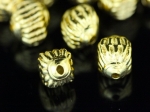 KG-305 Thai karen hill tribe silver 2 gold vermeil square fancy bead