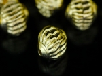 KG-305 Thai karen hill tribe silver 2 gold vermeil square fancy bead