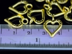 KG-361 Thai karen hill tribe silver 4 gold vermeil fancy heart charm