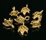 KG-618 thai karen hill tribe handmade silver 4 gold vermeil flower charm