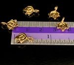 KG-618 thai karen hill tribe handmade silver 4 gold vermeil flower charm