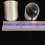 KY-012 Thai karen hill tribe handmade silver long scratch ring