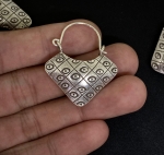 6KH-005 Thai karen hill tribes handmade silver pair earring