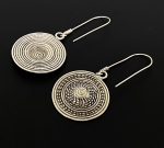 6KH-006 Thai karen hill tribes handmade silver pair earring