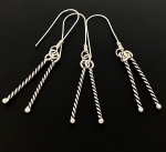 6KH-034 Thai karen hill tribes handmade silver pair earring