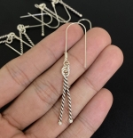 6KH-034 Thai karen hill tribes handmade silver pair earring