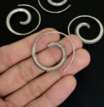 6KH-042 Thai karen hill tribes handmade silver pair earring