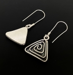 6KH-043 Thai karen hill tribes handmade silver pair earring