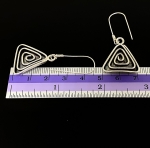 6KH-043 Thai karen hill tribes handmade silver pair earring