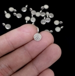 1KH-016 Thai karen hill tribe silver 8 fancy round charms