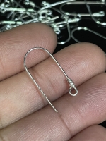 KA-003 thai karen hill tribe handmade silver 10 earring wire hook