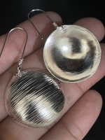 6KH-049 Thai karen hill tribes handmade silver pair earring