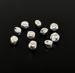 KI-010 thai karen hill tyribe handmade silver 6 rough nugget shape bead size S