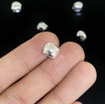 KI-011 thai karen hill tyribe handmade silver 4 rough nugget shape bead size M