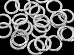 KA-085 Thai karen hill tribe handmade silver 8 hammered round closed jump rings