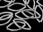 KC-007 Thai karen hill tribe handmade silver 5 plain curve tube bead