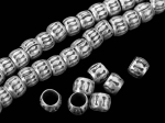 KC-024 Thai Karen hill tribe silver 15  fancy print bead