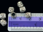 KE-021 thai karen hill tribe silver 8 flower print fancy bead