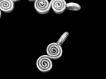 KF-016 thai karen hill tribe handmade silver 8 swirl charm