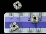 KK-003 Thai karen hill tribe handmade silver 10 daisy print spacer bead