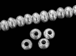 KK-036 Thai karen hill tribe handmade silver 10 mini plain spacer bead 