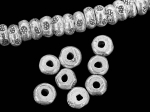 KK-040 Thai karen hill tribe handmade silver 15 rondel flower print bead 
