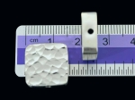 KV-053 Thai karen hill tribe handmade silver 1 hammered cylinder square shaped bead