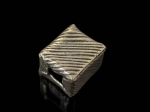 KV-060 thai karen hill tribe silver 2 scratch cube bead