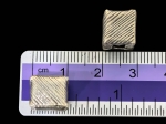 KV-060 thai karen hill tribe silver 2 scratch cube bead