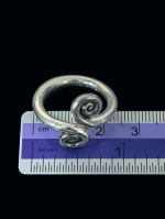 KY-049 thai karen hill tribe handmade silver spiral ring