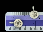 1KH-009 Thai karen hill tribe silver 6 flower print round charm