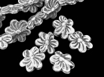 2KH-008 thai karen hill tribe silver 6 flower bead