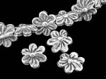 2KH-008 thai karen hill tribe silver 6 flower bead