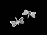 3KH-022 Thai karen hill tribe silver 6  butterfly charm