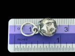 3KH-027 Thai karen hill tribe handmade silver 2 mangosteen bell charm