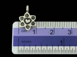 3KH-044 Thai karen hill tribe silver 4 flower fancy charm