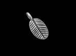 3KH-046 Thai karen hill tribe silver 6  leaf charm