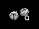 3KH-053 Thai karen hill tribe silver 4 fancy round ball bell charm
