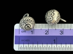 3KH-054 Thai karen hill tribe silver 2 fancy round ball bell charm